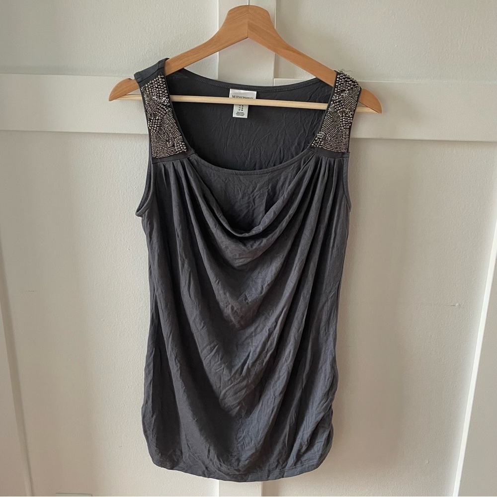 Motherhood Maternity Nursing Friendly Beaded Tank